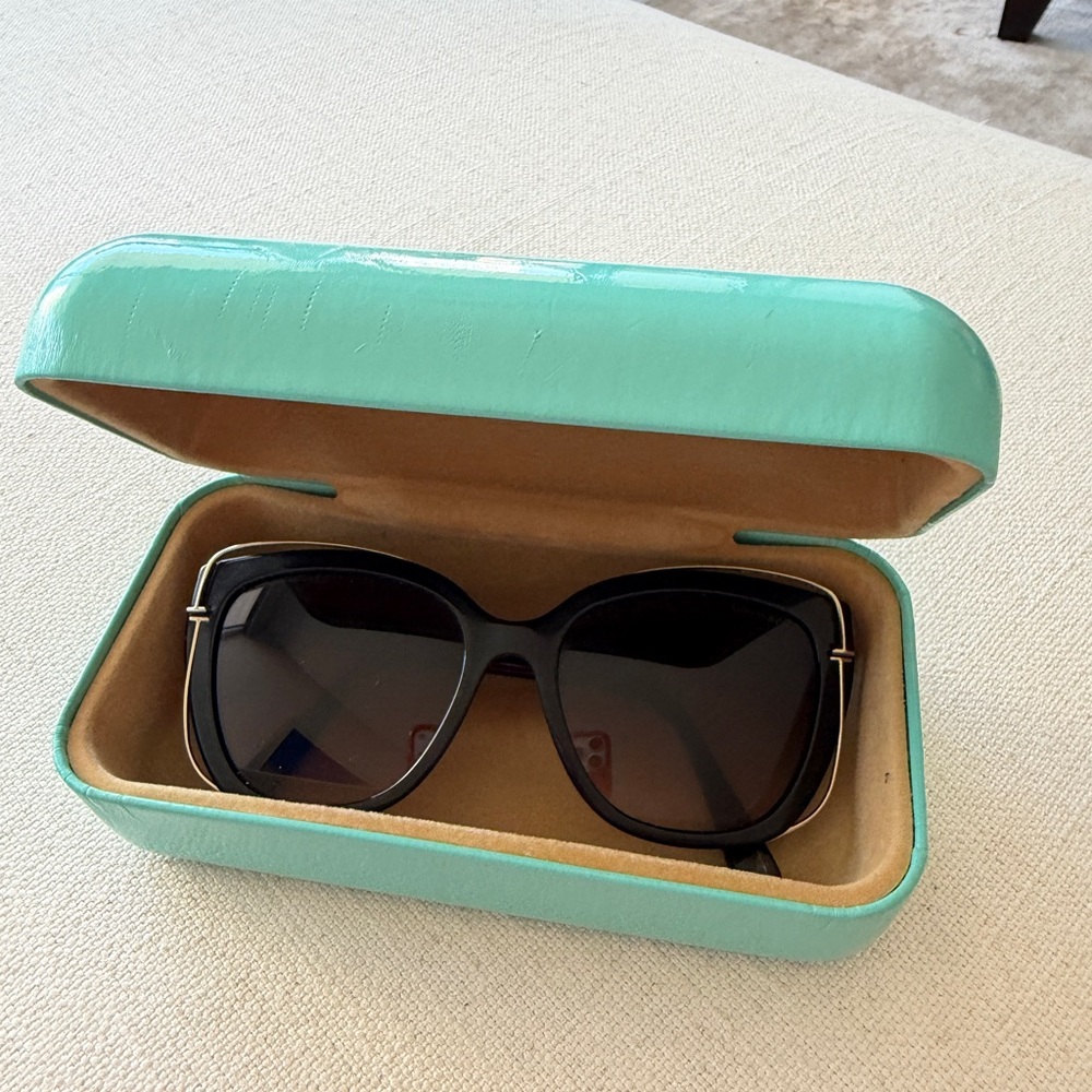 Tiffany Black Sunglasses with Signature Case